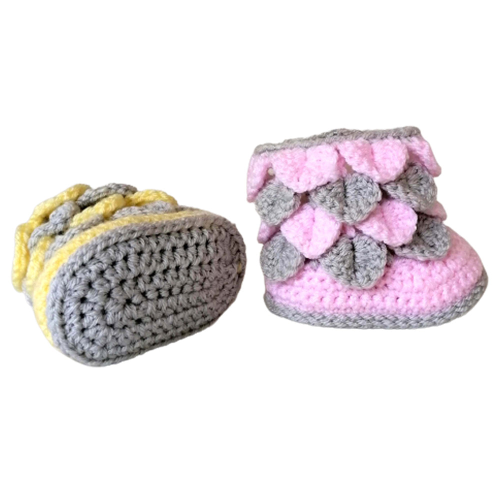 Crocodile Stitch Booties Crochet Pattern (0 - 12 months)