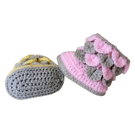 Crocodile Stitch Booties Crochet Pattern (0 - 12 months)