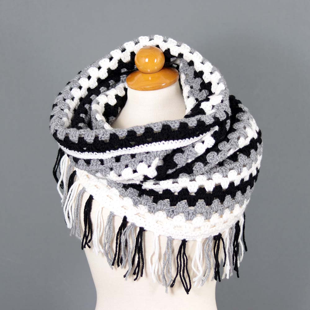 granny boho cowl crochet pattern