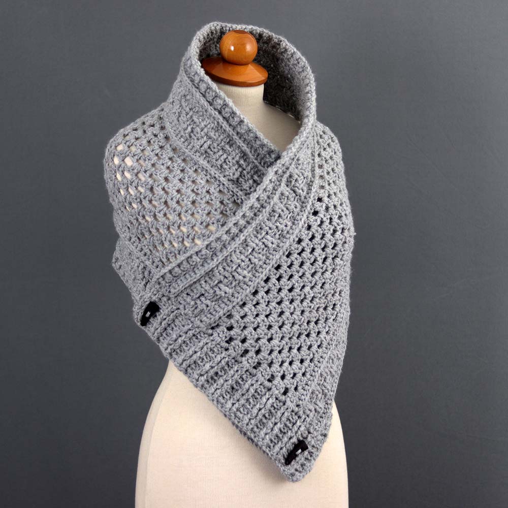textures and grannies cowl by kiki crochet patterns