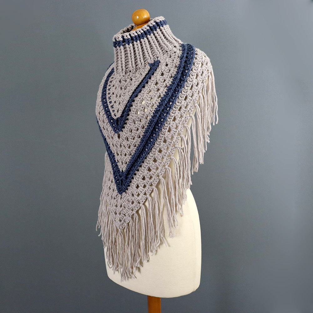 Amour Turtleneck Shawl Crochet Pattern