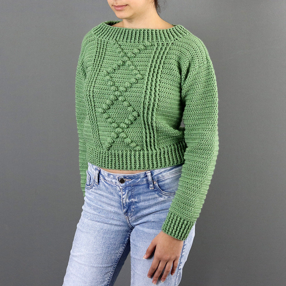 Athena Sweater Crochet Pattern (S - 5 XL)