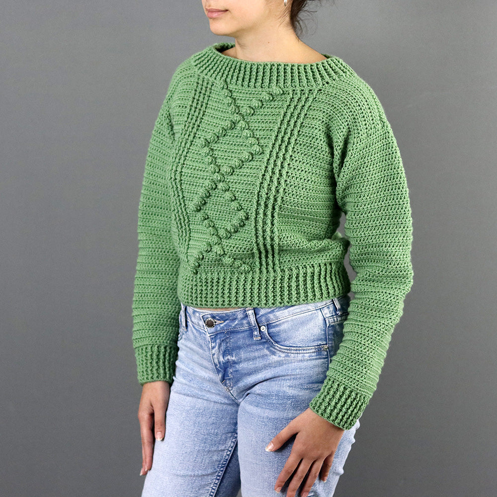 Athena Sweater Crochet Pattern (S - 5 XL)