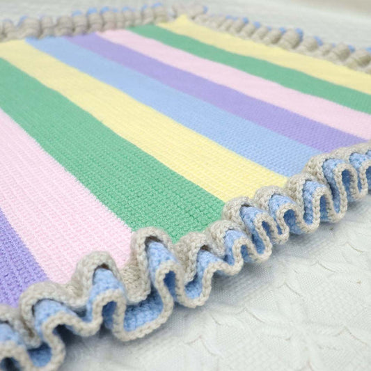 Candy Ruffle Baby Blanket Crochet Pattern