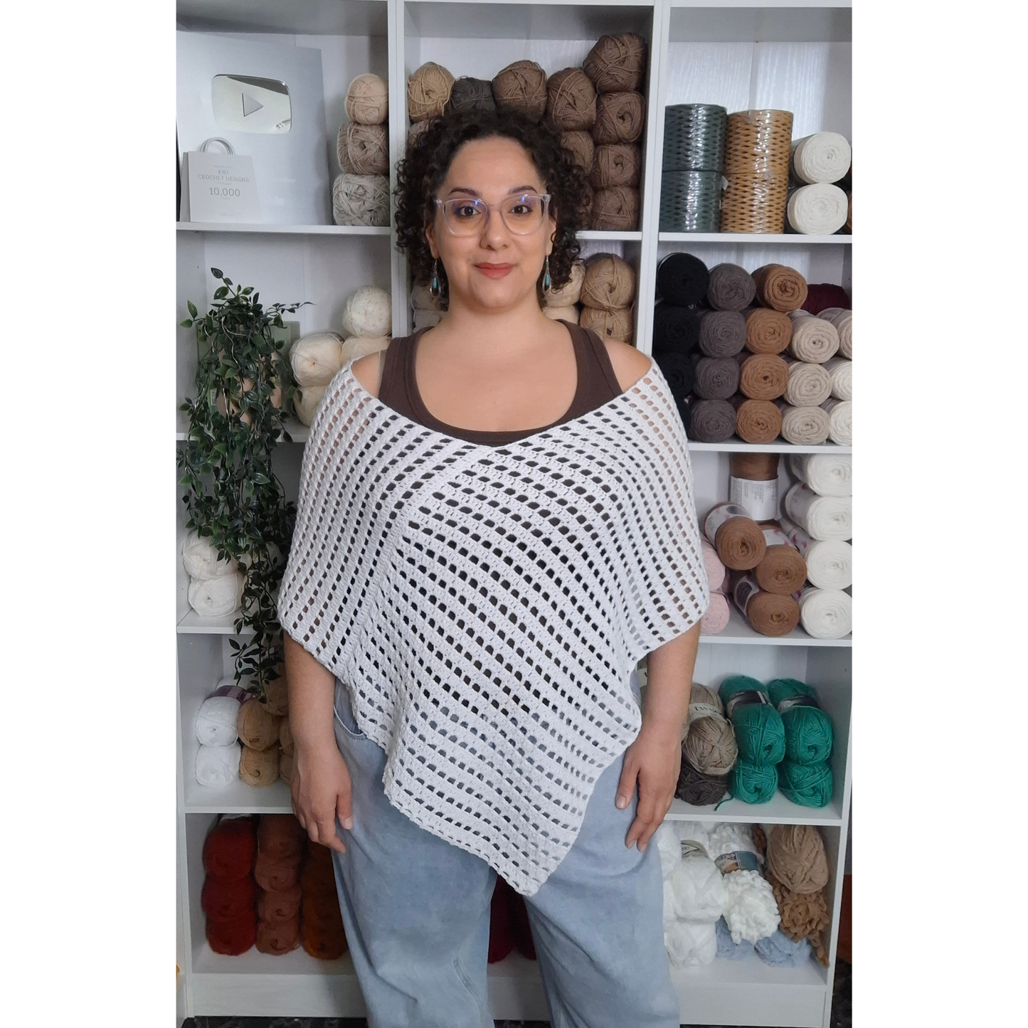 Claire Poncho Crochet Pattern (S - 5XL)