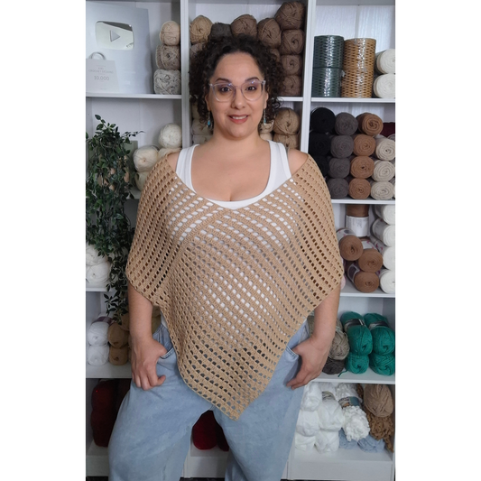 Claire Poncho Crochet Pattern (S - 5XL)