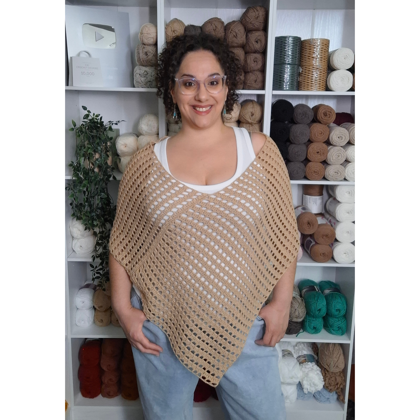 Claire Poncho Crochet Pattern (S - 5XL)