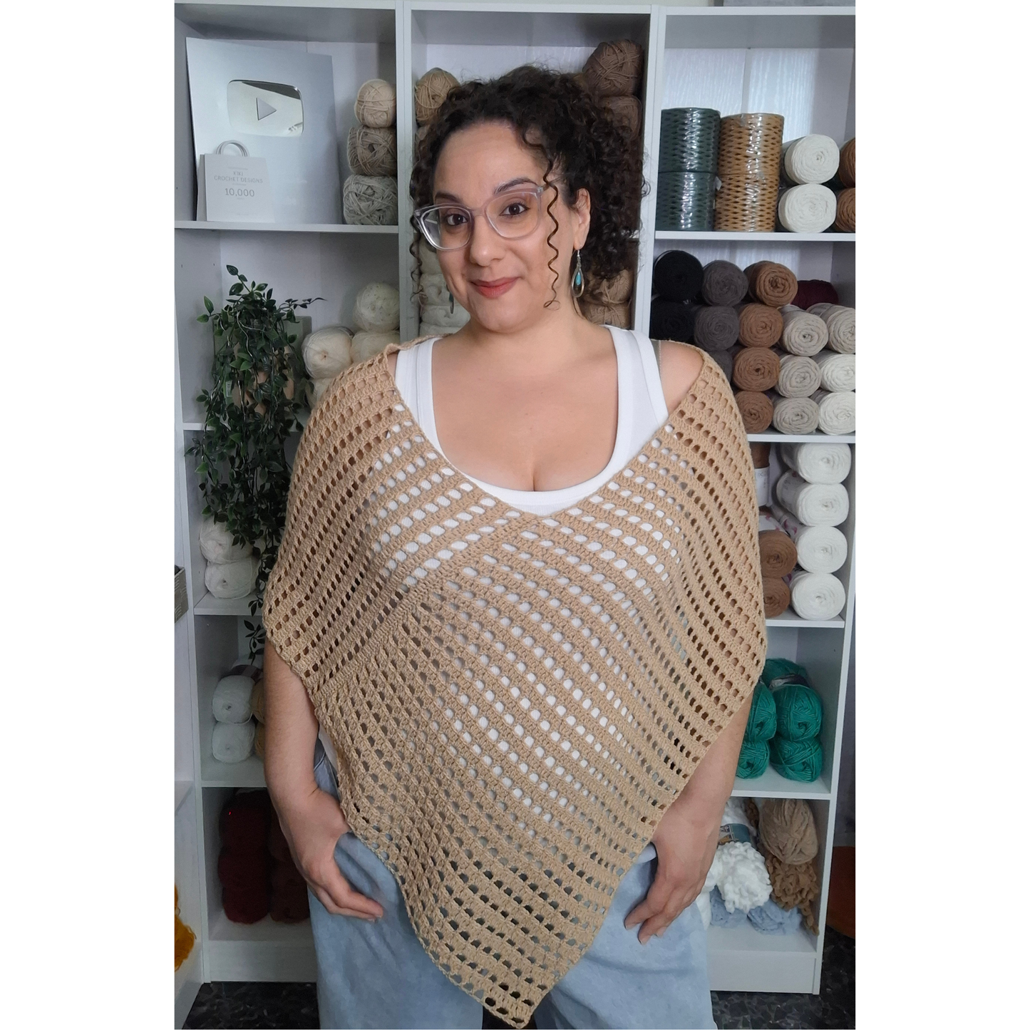 Claire Poncho Crochet Pattern (S - 5XL)