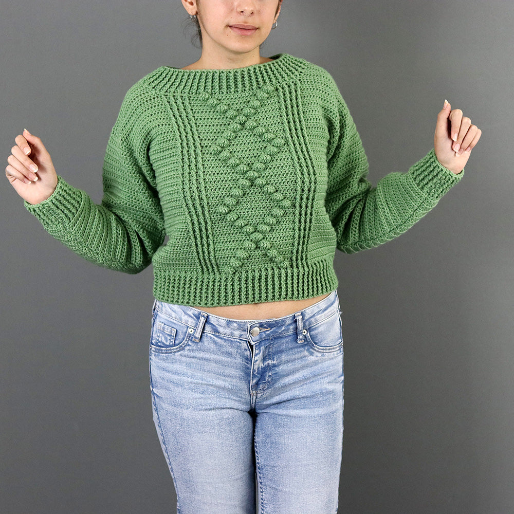 Athena Sweater Crochet Pattern (S - 5 XL)