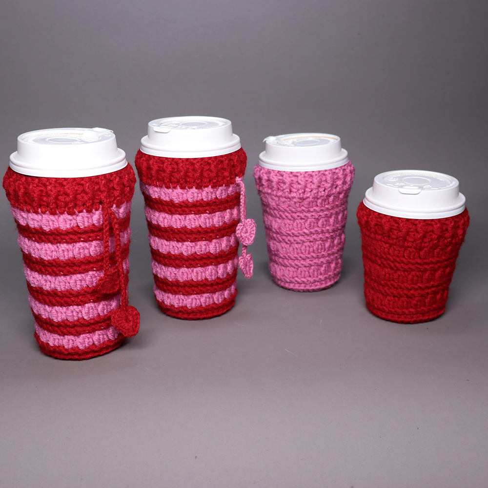 Hooked on Clusters: Crochet Cup Cozies (3 sizes)